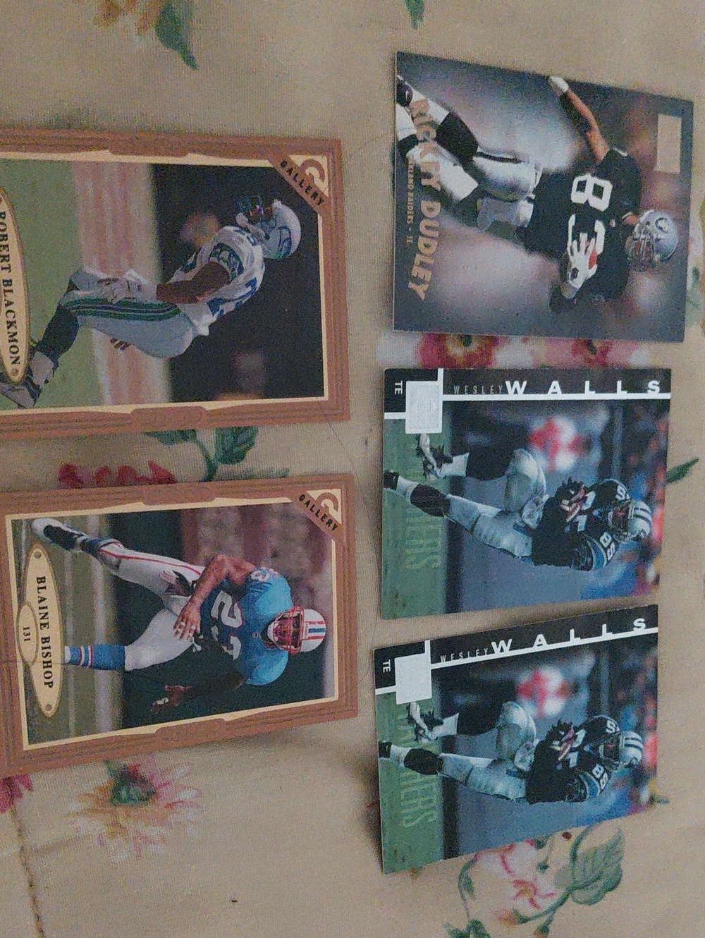 Vintage Football Trading Cards - Blue and Black Variants